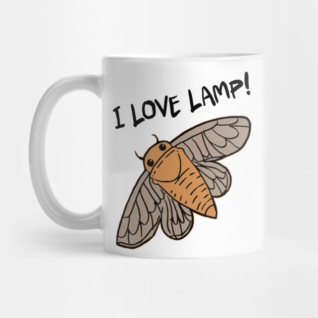 I Love Lamp // Moth To a Flame Funny Design by darklordpug
